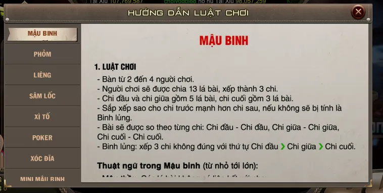 Mậu Binh Tại BomWin Trò Chơi Trí Tuệ Đẳng Cấp Với Phần Thưởng Khổng Lồ