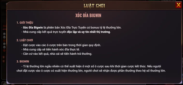 Xóc Đĩa BigWin Tại BomWin Sân Chơi Cá Cược Đẳng Cấp Với Nhiều Ưu Đãi Khủng